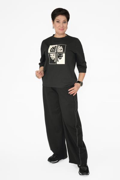 Свитшот монстера черный