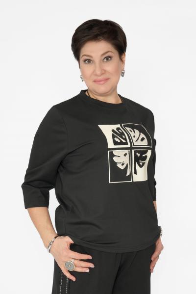 Свитшот монстера черный