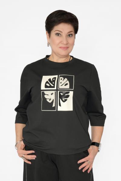 Свитшот монстера черный