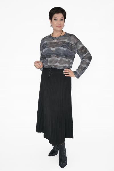 Юбка черная плиссе