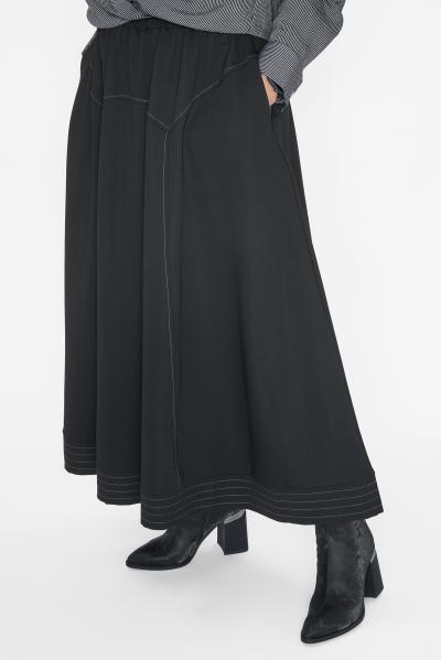 Юбка черная трик. проср.