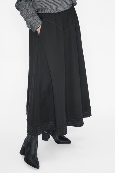 Юбка черная трик. проср.