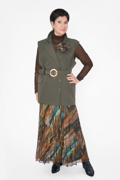 Юбка плиссе хаки