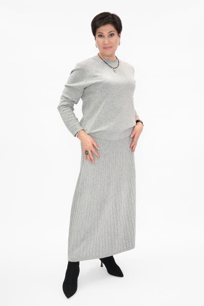 Юбка серый люрекс