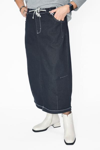 Юбка т.синяя джинса прострочка