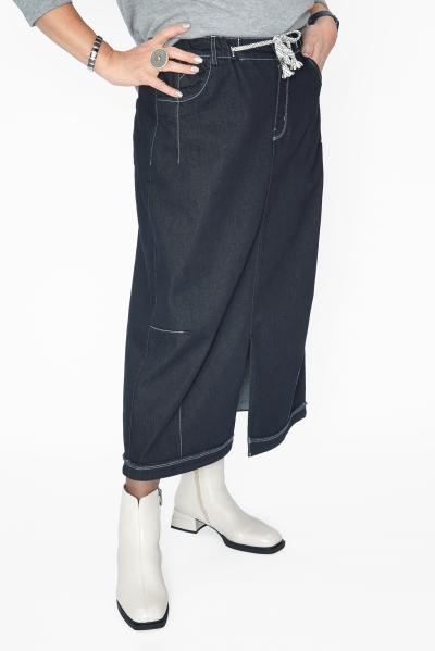 Юбка т.синяя джинса прострочка