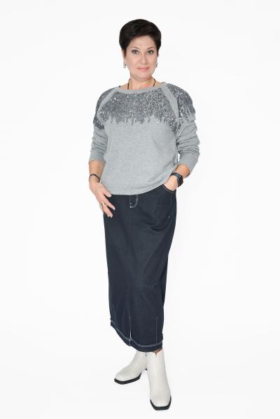 Юбка т.синяя джинса прострочка